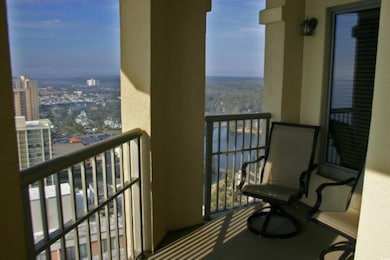 Balcony with a view of city