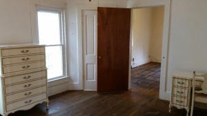 Bedroom looking into TV room