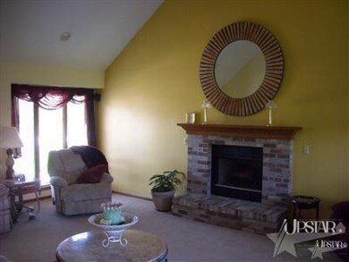 Vaulted Ceiling and Gas Fireplace