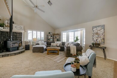 Large Living Room with Vaulted Ceiling