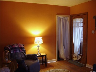 Living room with hardwood floors.