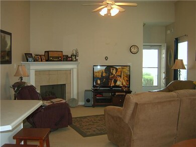 Open Floor Plan with corner fireplace with space o