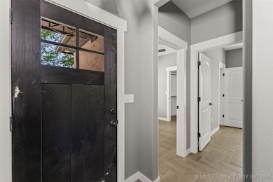 Entryway with baseboards