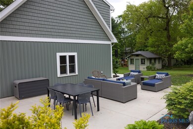 Newer concrete patio