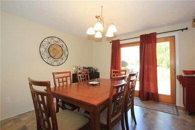 This alternate view of the dining room provides a 