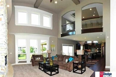 Living Room view into upstairs loft
