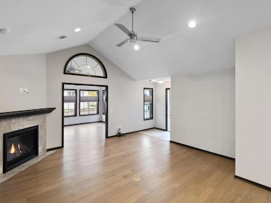 Large vaulted family room