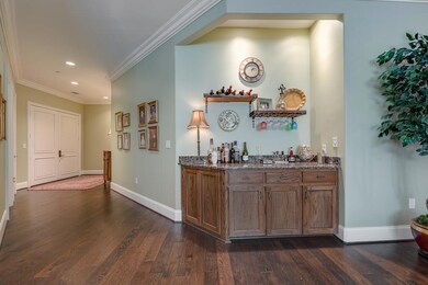 Dry bar in living area.