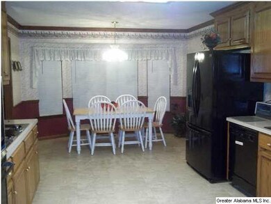 Large eating space in the kitchen.