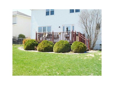 Deck. Spacious deck and backyard entertaining spac