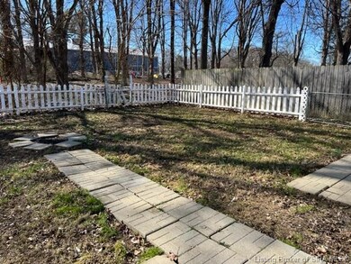 fire pit in backyard