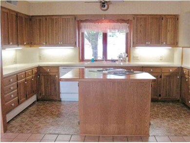 Kitchen features many cabinets