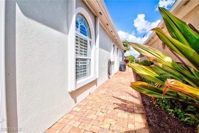 Walkway to pool and backyard