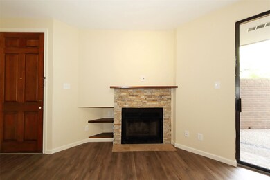 Cozy wood burning fireplace