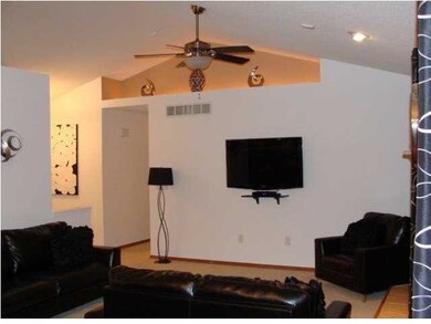 Another view of the living with decorative plant s