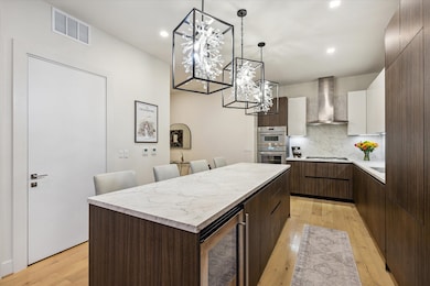 Thermador appliances include gas cook top, refrigerator and beverage cooler in addition to the micro wave and convection oven.