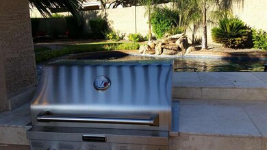 bbq with travertine top