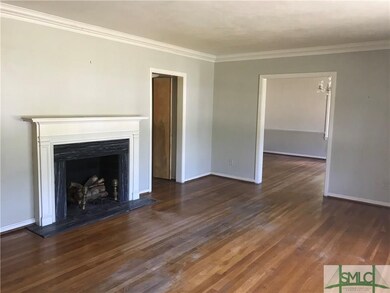 Living Room with wood burning fireplace