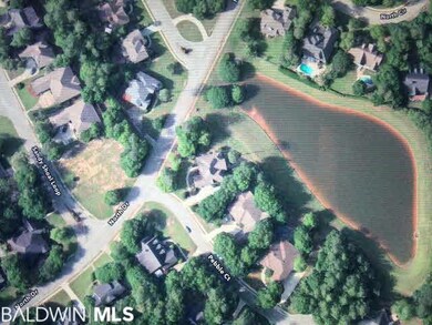 This aerial picture of Lot 429 reflects the view of the lake on the opposite side of North Drive. Since Lot 429 is about 15 above this lake, there is a very good view of this lake for this lot.