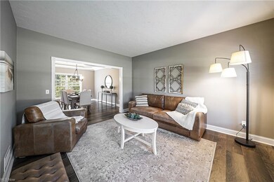 Living room with  hardwood flooring