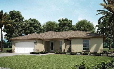 Ranch-style home featuring a garage and a front la