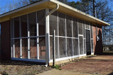 Freshly painted screened porch.