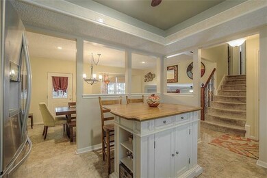 Kitchen just remodeled with tile floors, painted c