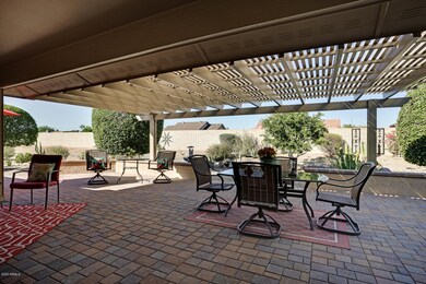Covered, extended back patio