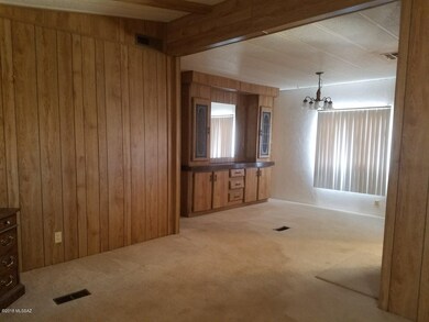 Living room and dining room