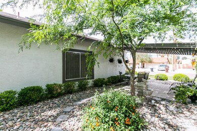 View from behind front patio