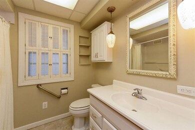 This full bathroom has been remodeled to include a