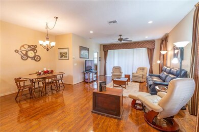 View of the dining area and the great room as you 