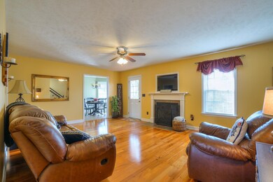 Gas Log Fireplace and beautiful hardwoods