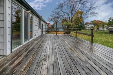 Large deck off of patio.