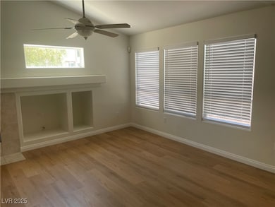 Unfurnished room with wood finished floors, a ceil