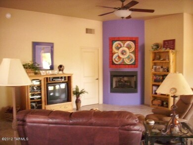 living room with beehive fireplace