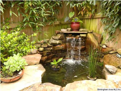 Koi Pond with continuous flowing Fountain.