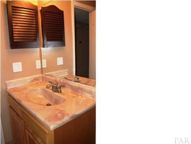 Both baths contain cultured marble countertops