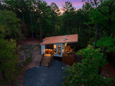 Contemporary house featuring french doors