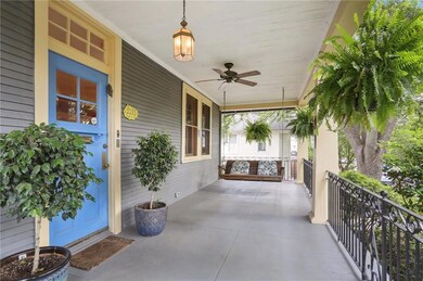Inviting covered front porch