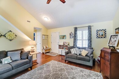 Family Room with Vaulted Ceilings