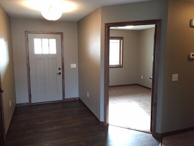 Roomy front entry