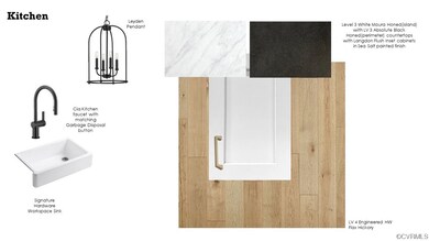 Kitchen selections include timeless white cabinetr