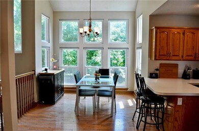 Dining area with Hardwood floors and floor to ceil