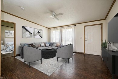 Virtually staged living room