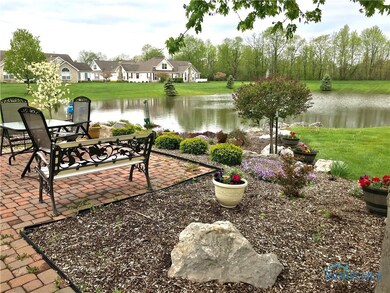 Patio overlooking the lake behind the clubhouse, o