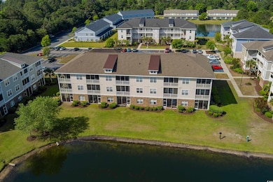 Drone / aerial view of a nearby body of water