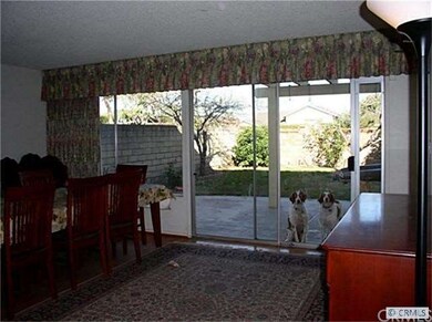 Sliding doors to backyard from family room.