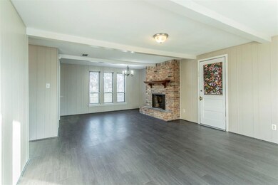 View front the front door. Side entrance.