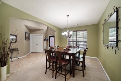 The dining room is just off the entry and the doub
